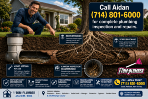 Tree Roots Sewer Line Anaheim causing drain blockage