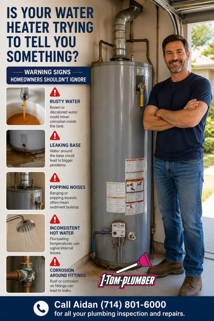Water Heater Failing Anaheim showing signs of deterioration